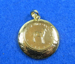 Authentic L2 Vatican CITTA DEL VATICANO Belleza Italy Gold Plated Coin Pendant 1"