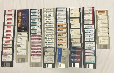 Lot Of (96) Vintage 3.5'' Floppy Disks Windows 3.1 DOS PC Productivity Software