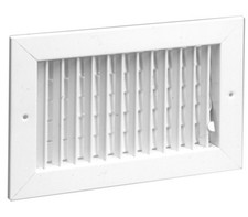 HART & COOLEY 8211404W Single Deflection Register 14x4 Bright White Multi-Shutte