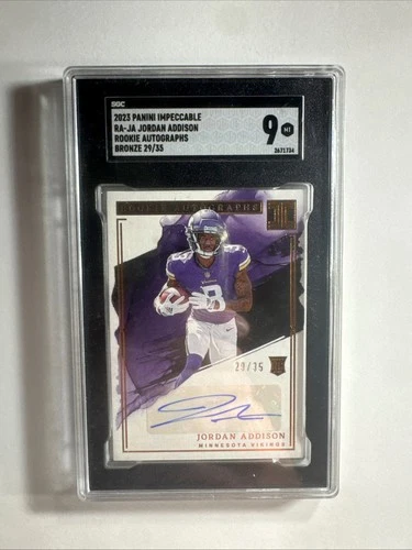 2023 JORDAN ADDISON Panini Impeccable Football Rookie Auto #17/35