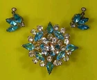 Vintage Costume Jewelry Pin w/Matching Earrings (1/20 12k GF)