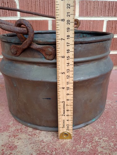 Large Vintage Copper Pots Set Of Three - Picture 20 of 23