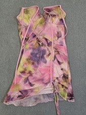 PRETTYLITTLETHING Mini Dress Women's Size 12 Pink Yellow Floral