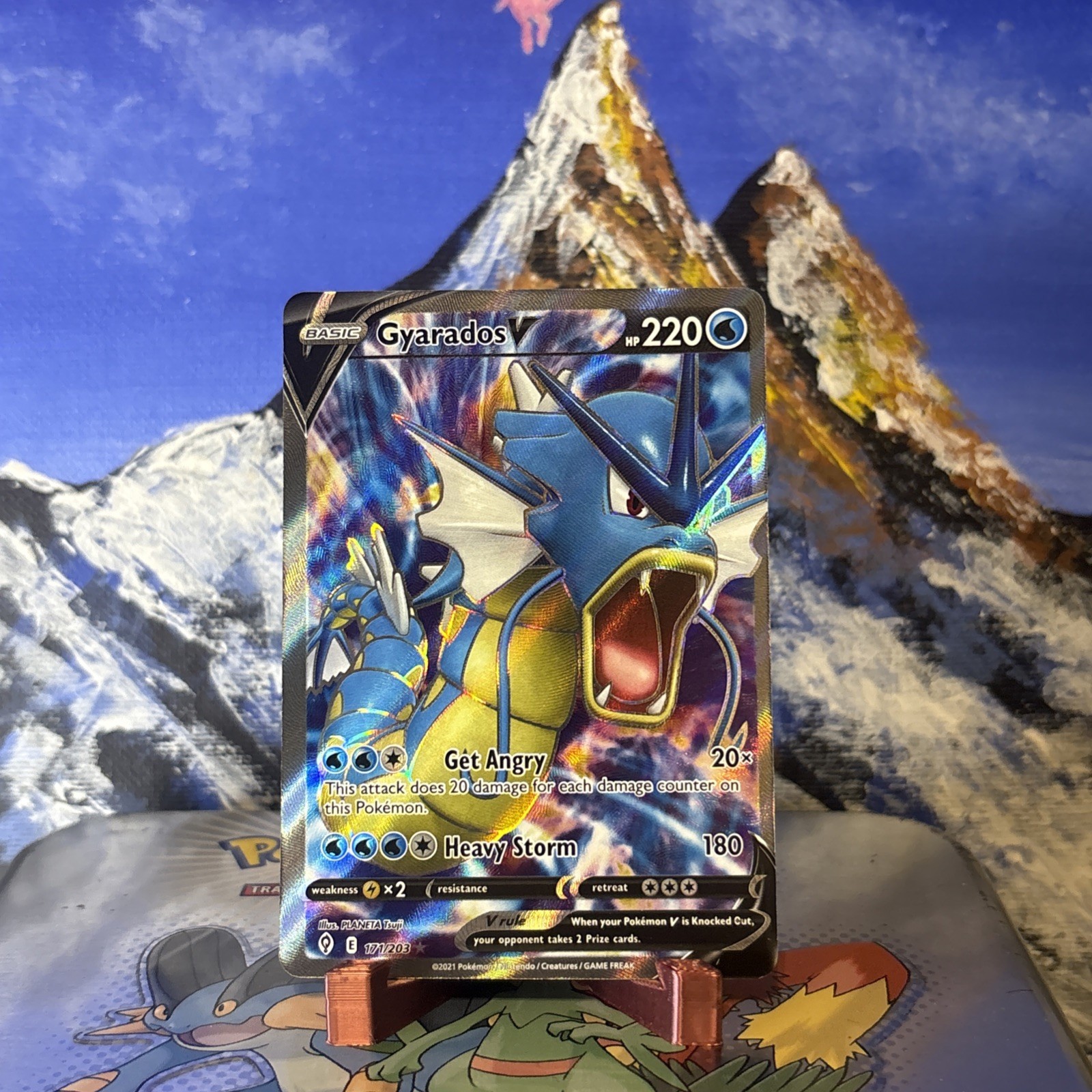 Gyarados V (Full Art) - 171/203 Pokemon Evolving Skies - Holo NM ✨