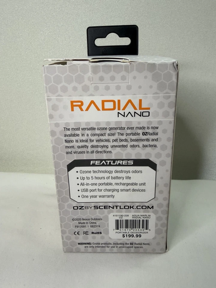 OZ Scentlok Radial Nano Active Odor Destroyer Portable Deodorizer - Image 3 of 4