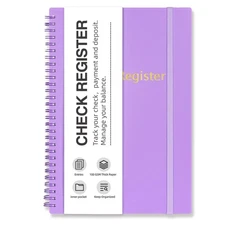 Check Registers for Personal Checkbook, Double Spiral Large Check Register Bo...