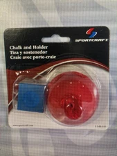 SPORTCRAFT = Rubber Pool Cue Chalk Holder with Chalk - RED