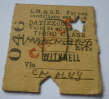 LMS Manchester to Withnell (closed) Railway Staion Ticket via Chorley