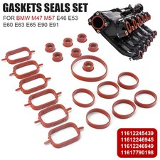 Intake Inlet Manifold Gaskets Seals for BMW M47 M57 E46 E53 E60 E63 E65 E90 E91