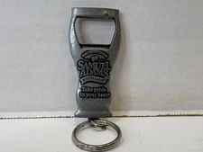 Vintage Samuel Adams Boston Lager Double Sided Key Chain Beer Bottle Opener
