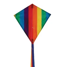 In The Breeze Rainbow Stripe 18 x 19 Diamond Kite 3191 NEW