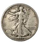 1935-D Denver Walking Liberty Silver Half 50c Very Fine VF+