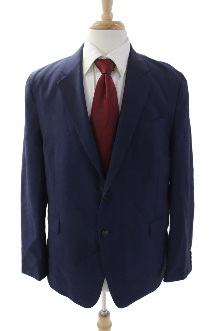 Prada Mens Wool Solid Single Breasted Lightweight… - image 1