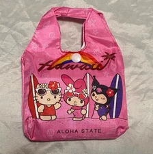 Hello Kitty & Friends Surf Foldable Hawaii Reusable Shopping Tote Bag