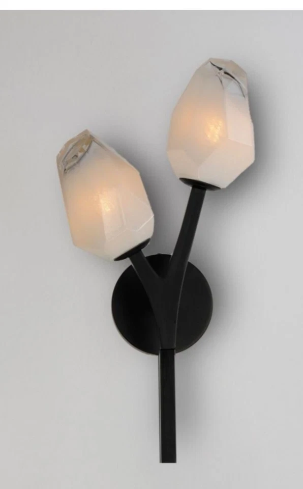 Aplique de pared ET2 Lighting E32792-93BK Blossom - 18,75 pulgadas 8 W 2 LED - acabado negro Foto 2 de 4