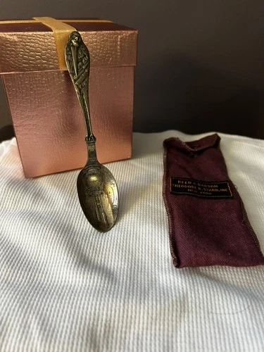 Reed and Barton Sterling Silver Infant Feeding Spoon with Stork 5 3/4" Vintage