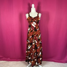 Vintage 70s Trend Club 21 oversized paisley print sleeveless maxi dress, 36 xs