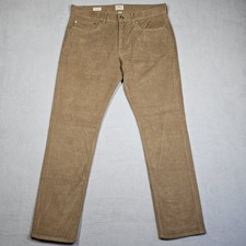 J.Crew 484 Corduroy Pants Mens 33x30 Brown Slim Straight Casual Preppy Academia