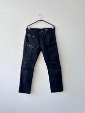 G-Star Raw 5620 Elwood Tapered Navy Blue Cargo Pants  Mens Size 34x32  Biker