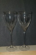 Lenox Firelight Gold Rimmed Crystal Glasses  8 1/2" Set of 2