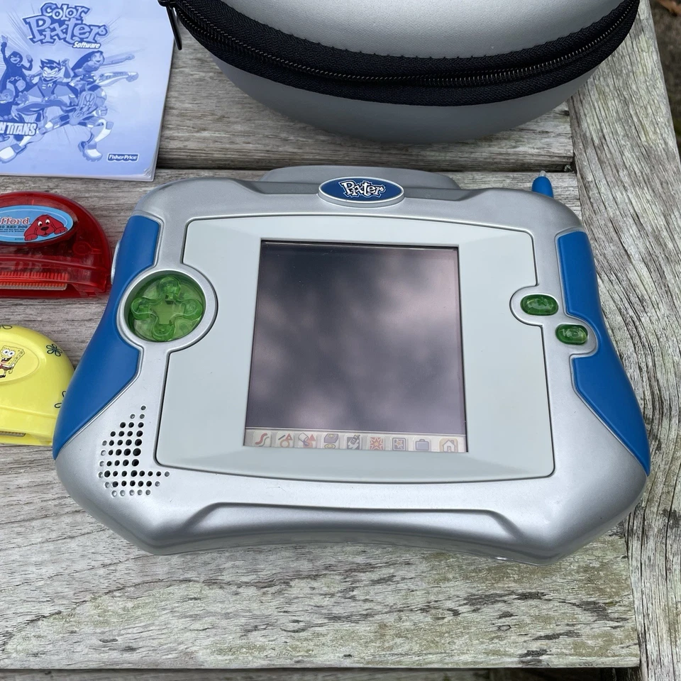 Pixter Color Portable Handheld Touch Screen Learning Game System 3 Games Adapter - Image 3 of 4