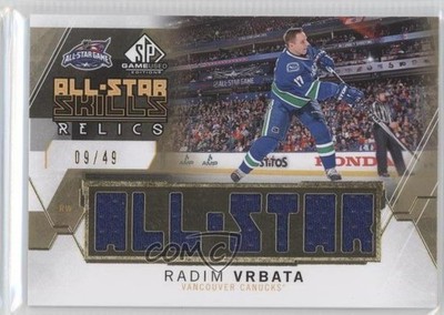 2015-16 SP Game Used Edition All-Star Skills Relics Gold 9/49 Radim Vrbata 2u9