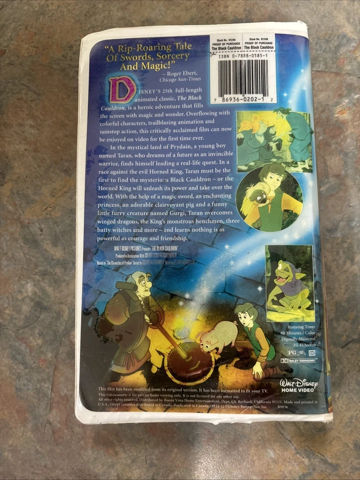VHS - Disney’s Masterpiece - The Black Cauldron (VHS - 1998)  Foto 3 de 3