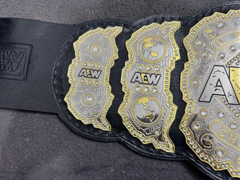 AEW World Wrestling Championship Title Adult Size Belts Heavyweight Belt 2MM NEW