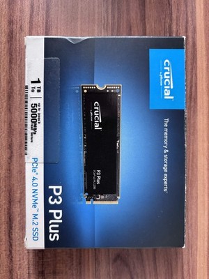 Crucial P3 Plus 1TB M.2 NVMe PCIe 4.0 Gen4 SSD Interne Festplatte Nie Eingebaut