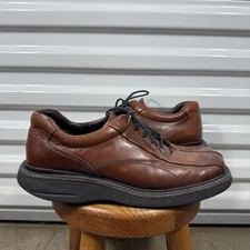 Kenneth Cole Reaction Brown Oxford Chunky Leather Shoes made in Italy Mens 11