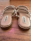 Steve Madden Skylar Tan Strappy Slides with Silver Pyramid Studs Womens Size 7.5 — photo 3