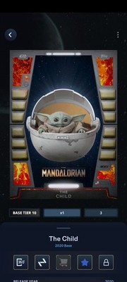 Star wars Card Trader 54321 The Child Grogu 3cc T10 Base 2020