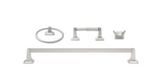 Project Source 4-Piece Seton Brushed Nickel Decorative Bathroom Hardware Set