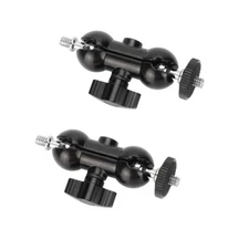 2x CAMVATE Double Ball Head 360° Swivel w/1/4"-20 Stud fr DSLR Camera Accessory