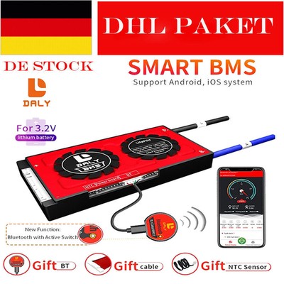 Daly Lifepo4 W/balance+BT Module Smart BMS 12V 24V 48V 100A-250A DE STOCK