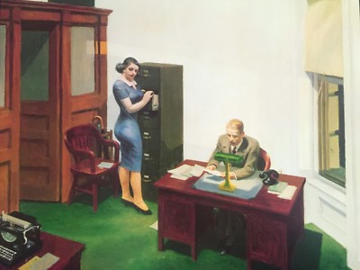 EDWARD HOPPER RARE VTG 1981 LITHOGRAPH PRINT MUSEUM POSTER 