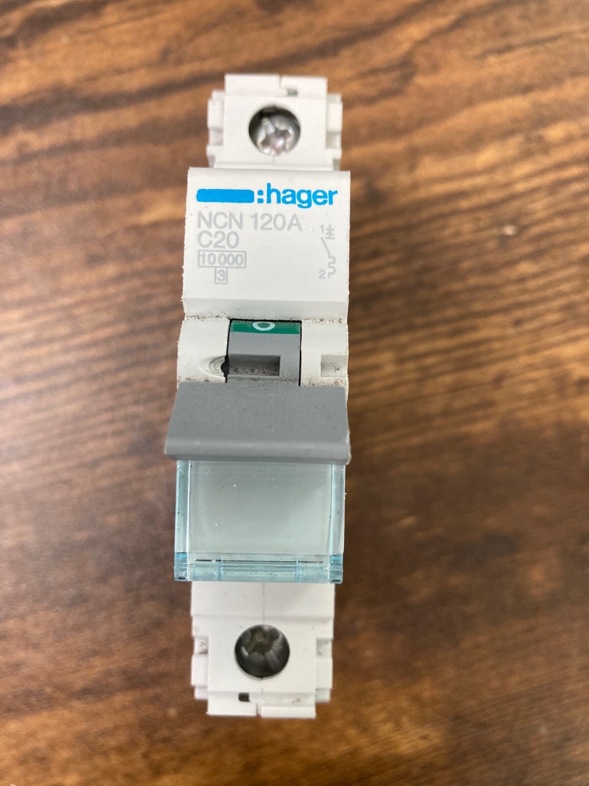 Hager MCB 20 Amp Single Pole Circuit Breaker Type C 20A C20 NCN120A