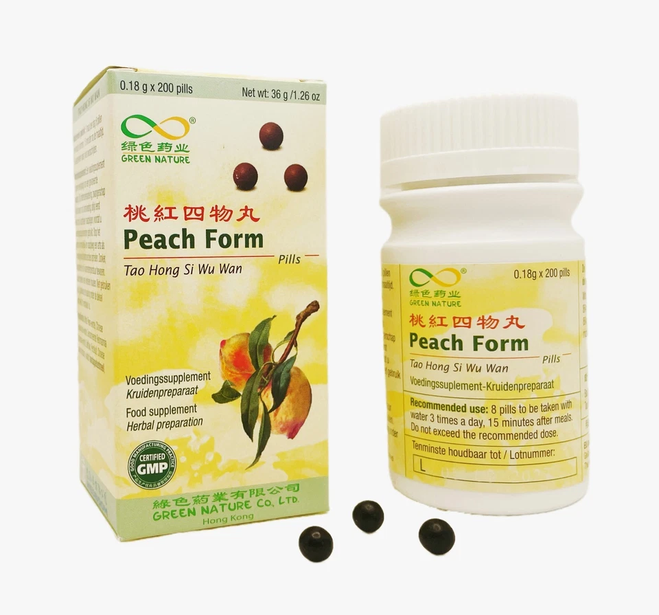 Tao Hong Si Wu Wan - Forma de melocotón - Auténtica fórmula herbal TCM