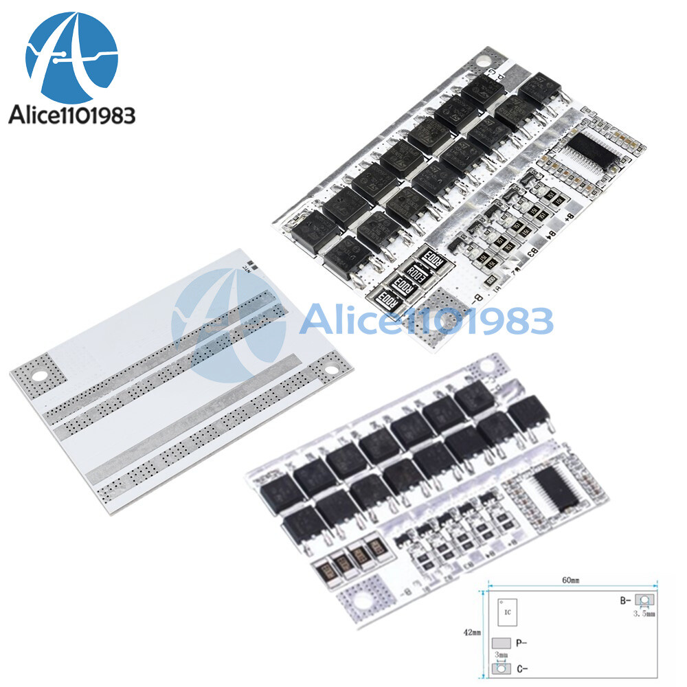 Car Start Power Charging Bms 3S 4S 5S 7A 14A 18650 BMS Li-ion/Lifepo4 Battery Protection Board Long Lasting