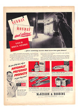 McKesson Robbins Ad Vintage 1950s Drug Store Retail Wall Art Original 1951
