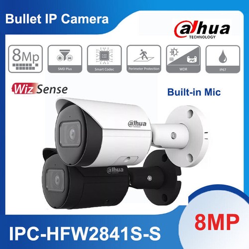 NEU Dahua Original 8MP 4K IPC-HFW2841S-S Bullet WizSense Netzwerk IP Kamera SMD+