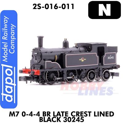 M7 0-4-4 LSWR BR LATE CREST SCHWARZ 30245 Dampftank Loco N 1:148 DAPOL 2S-016-011