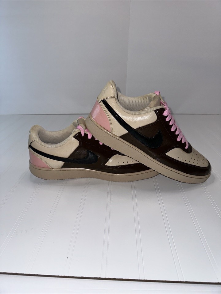 Nike Court Vision Low Shoes Custom Hand Colour Customized/Coffee Dyed