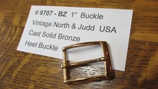 Solid BRONZE Buckles North & Judd multiple STYLES & SIZES 5/8" - 1 1/4" VINTAGE