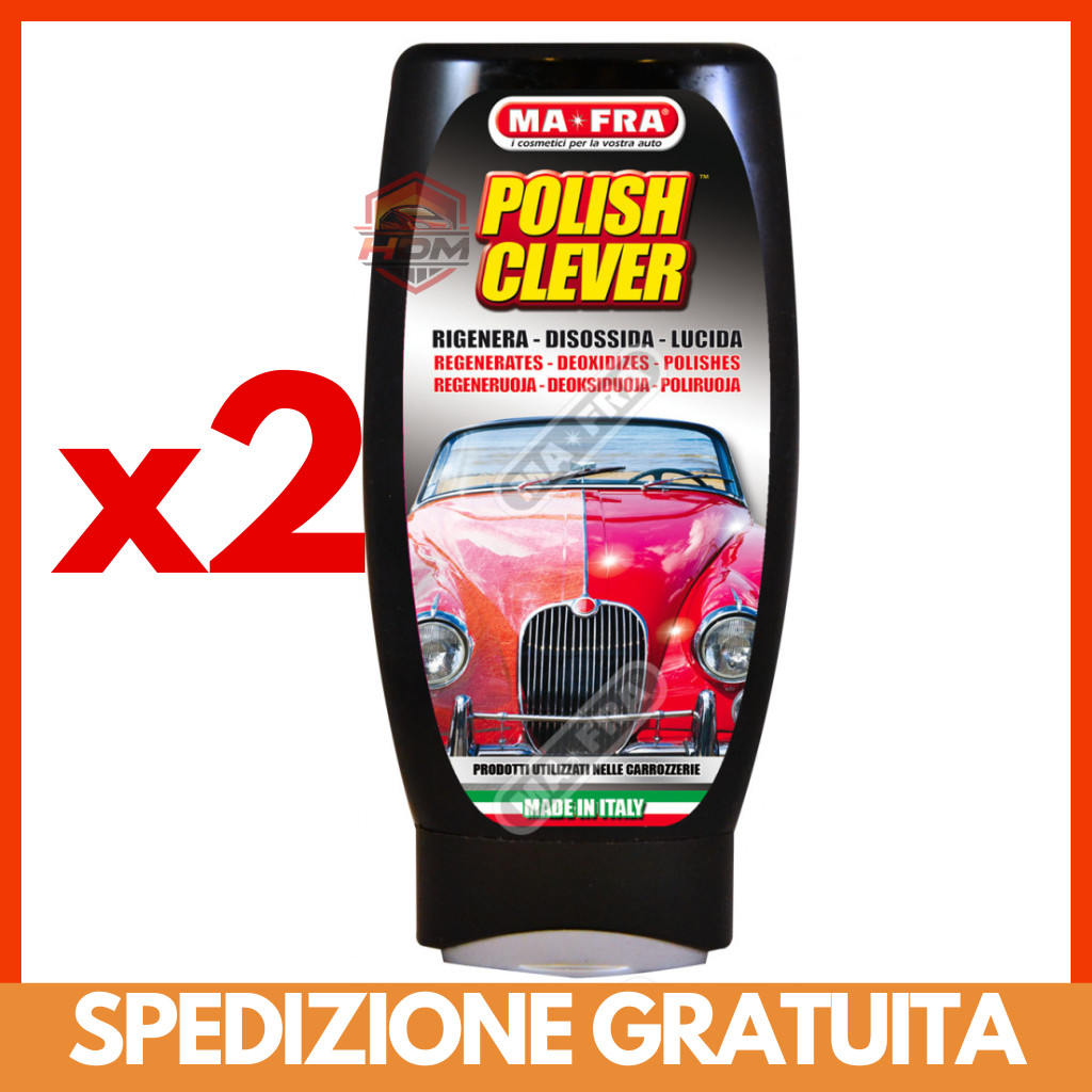 Kit 2x Mafra Polish Clever | Lucida e Rigenera Carrozzeria Auto Professionale