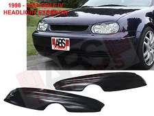 1998 2003 VolksWagon Golf 4 MK4 HeadLight EyeBrow Cover Black Plastic Unpainted