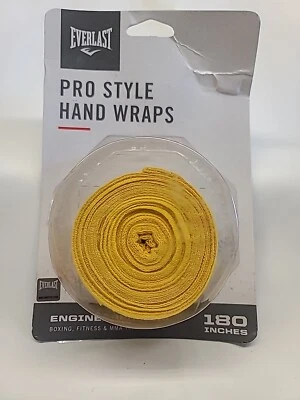 2 EVERLAST Pro Style Hand Wrap Yellow 180" Boxing Fitness MMA Training