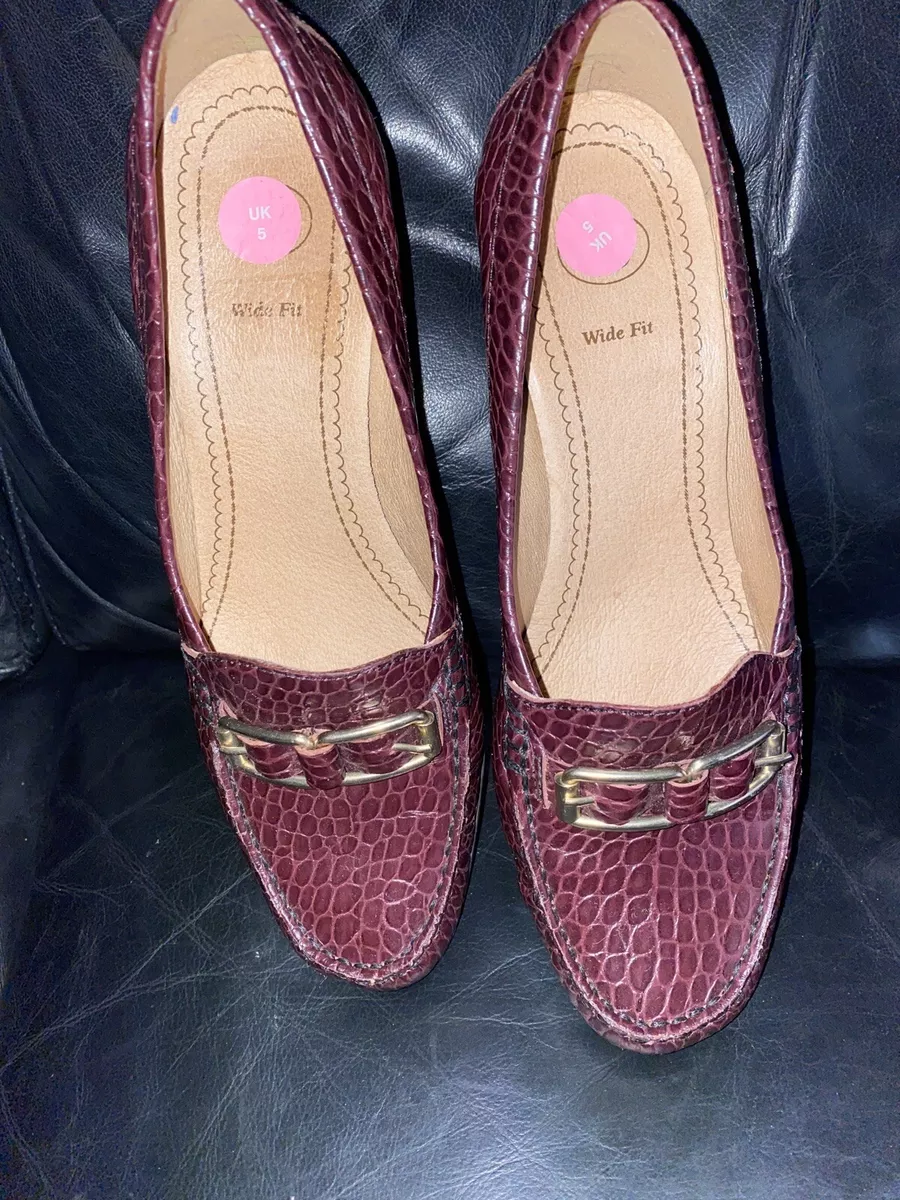 Ladies K. Shoes Wide Fitting Size 5 Wide Fit Block Heels eBay