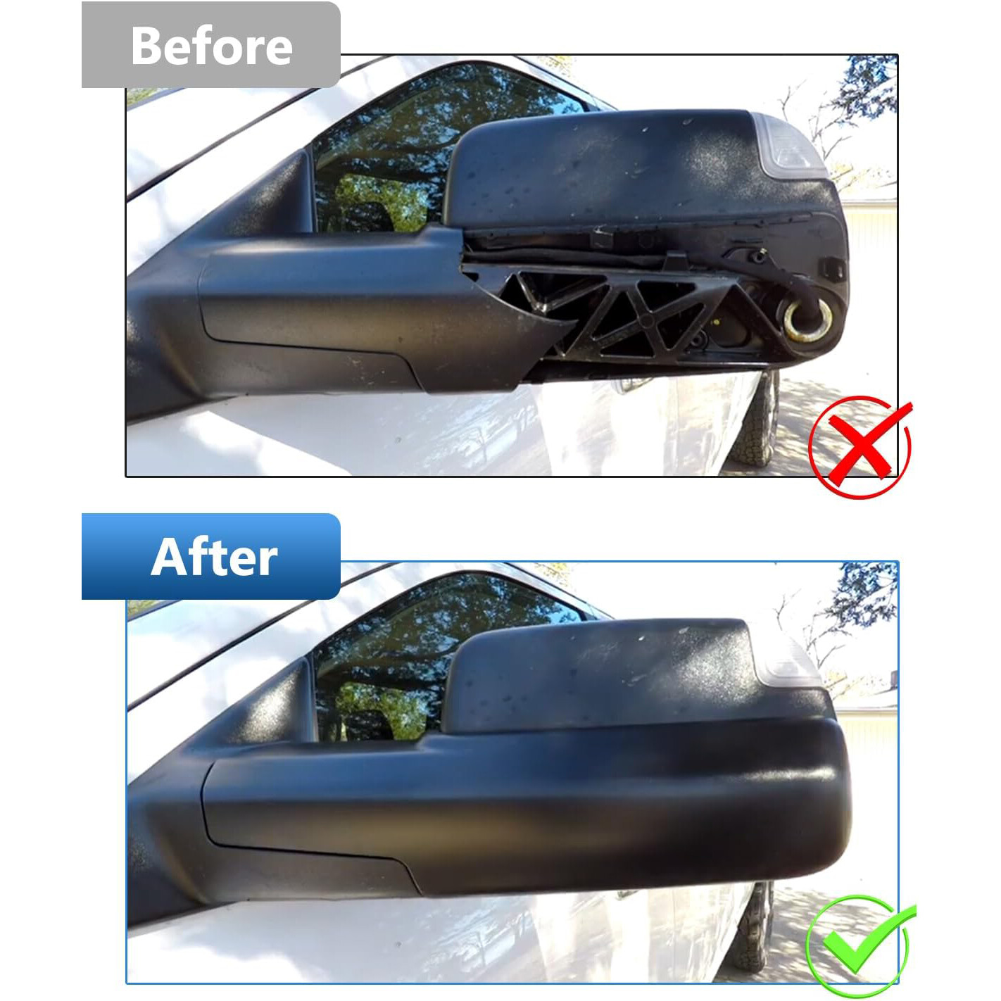 Trailer Tow Mirror Front Arm Cover Left Side Fits For Dodge Ram 1500 2500 3500