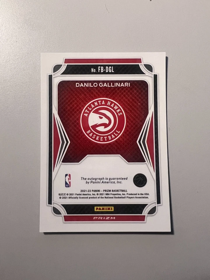 2021-22 Panini Prizm DANILO GALLINARI Auto Fast Break Prizm Atlanta Hawks - Image 2 of 2